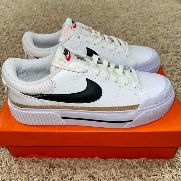 Nike Women's Court Legacy Lift Platform Sneakers Shoes DM7590-100 Size 9.5 (New) - Picture 1 of 16